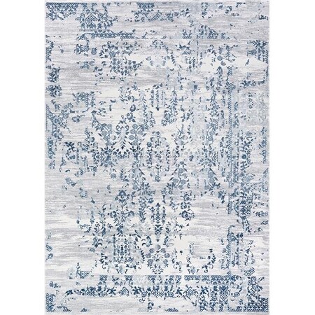 Couristan Couristan 51950758020030T 2 x 3 ft. Calinda Samovar Rectangle Area Rug - Steel Blue & Ivory 51950758020030T